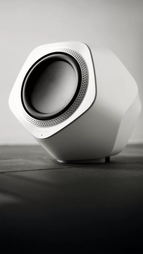 Bang & Olufsen White Diagonal View Beolab 19 Speaker