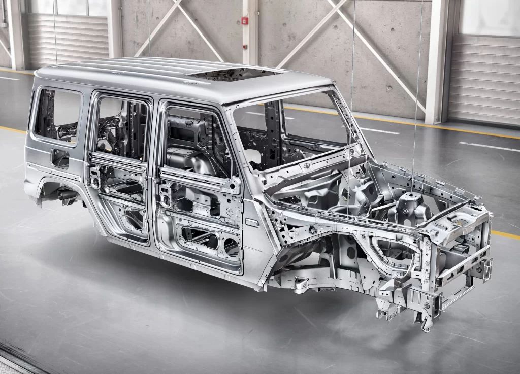 Bare SUV Chassis Factory Frame View