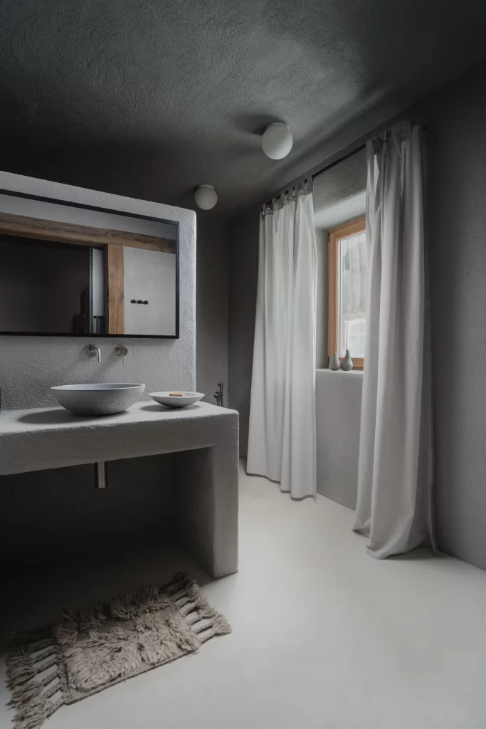 Bathroom Gray White Modern Interior