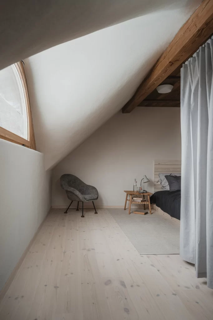 Bedroom Minimalist White Gray Interior