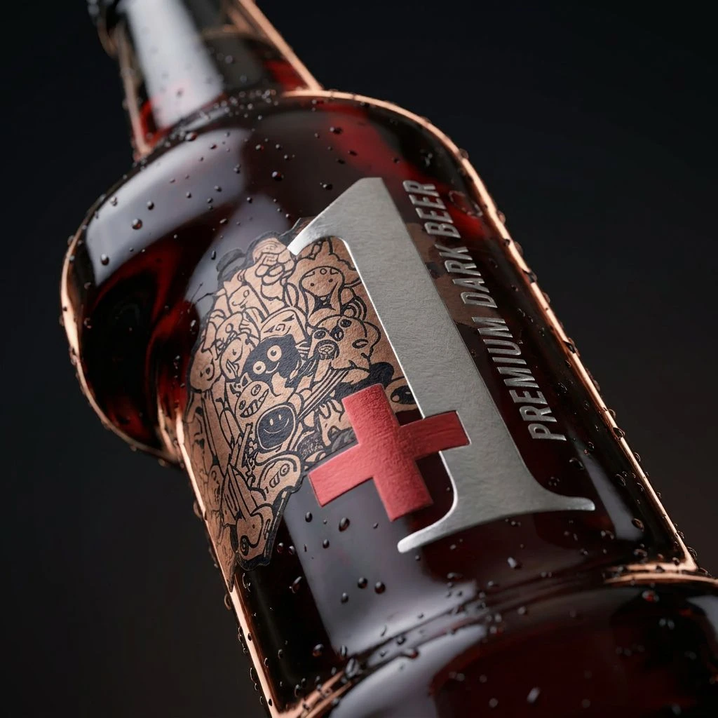 Beer With Label Bottle