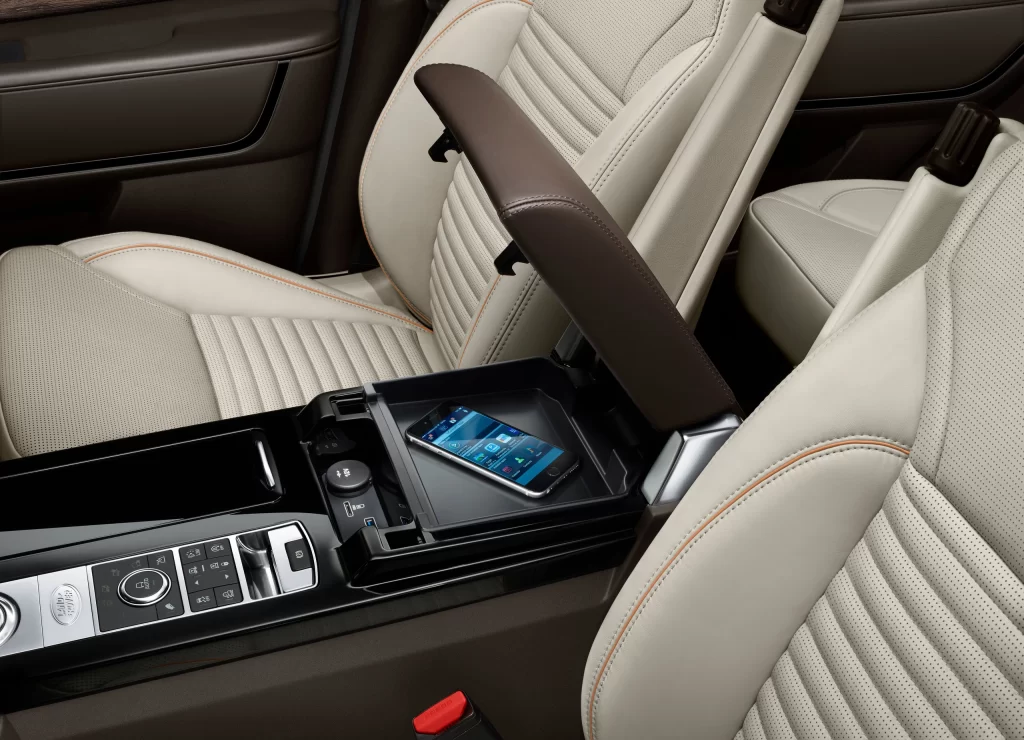 Beige SUV Interior Leather Seat Detail