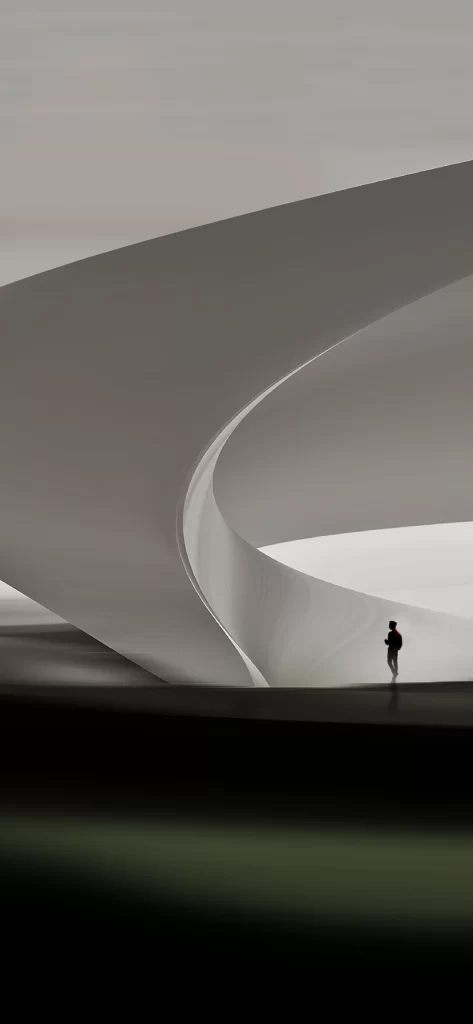 Gray Curve Layered Background