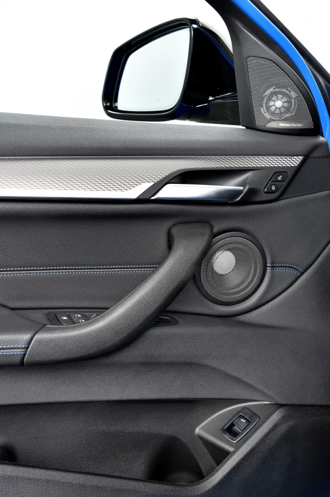 Black Sedan Interior Blue Accent Lighting