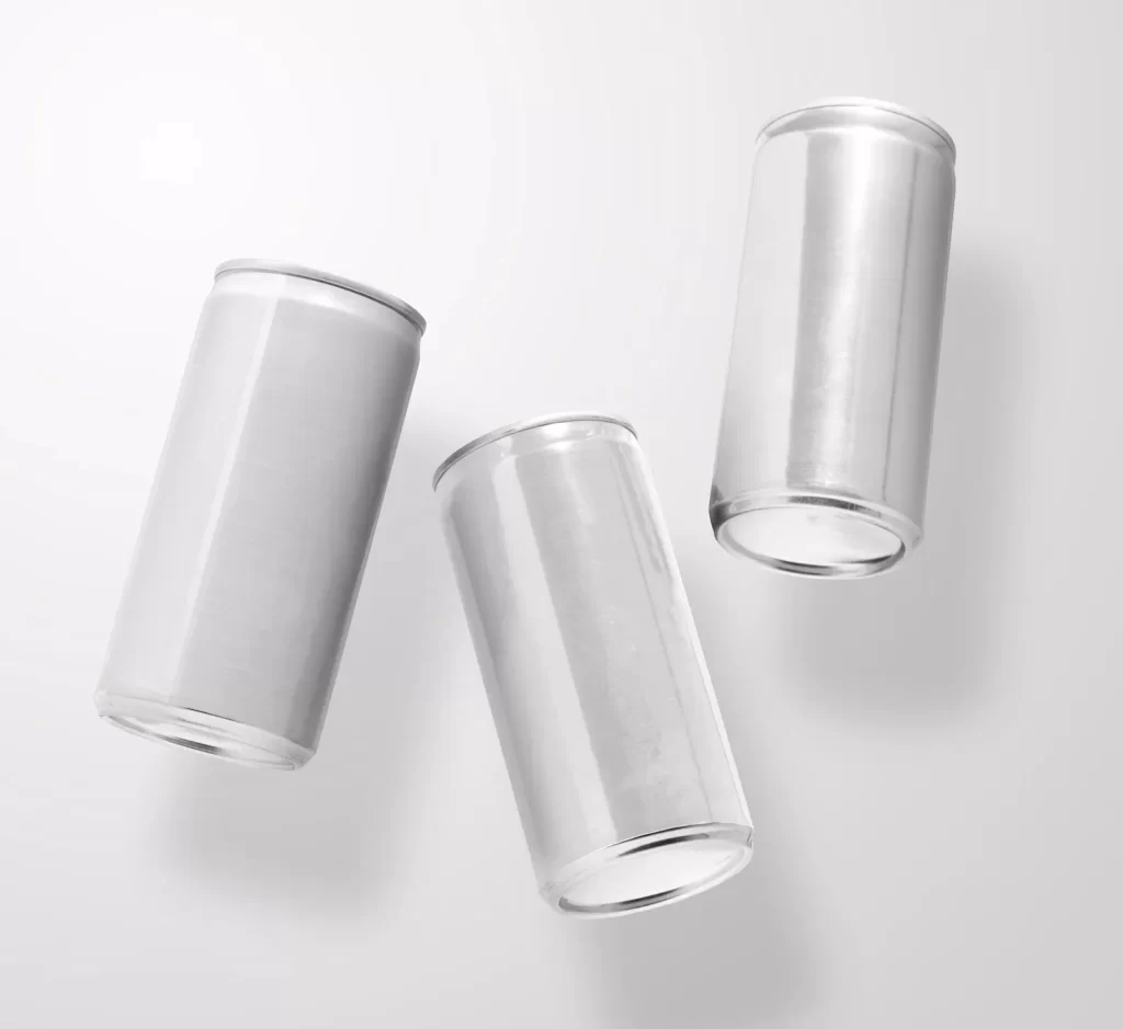 Blank Soda Can Mockup Three Cans