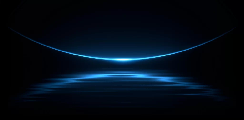 Blue Curve 3D Glow