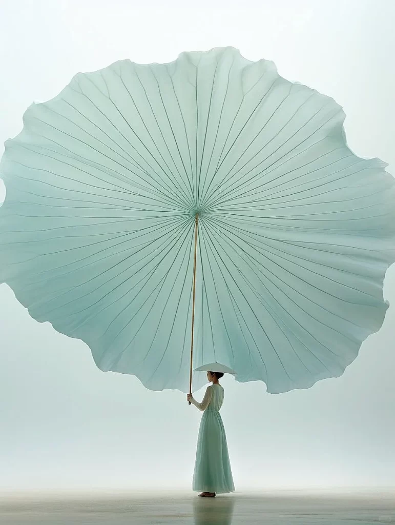 Giant Leaf Umbrella White Background