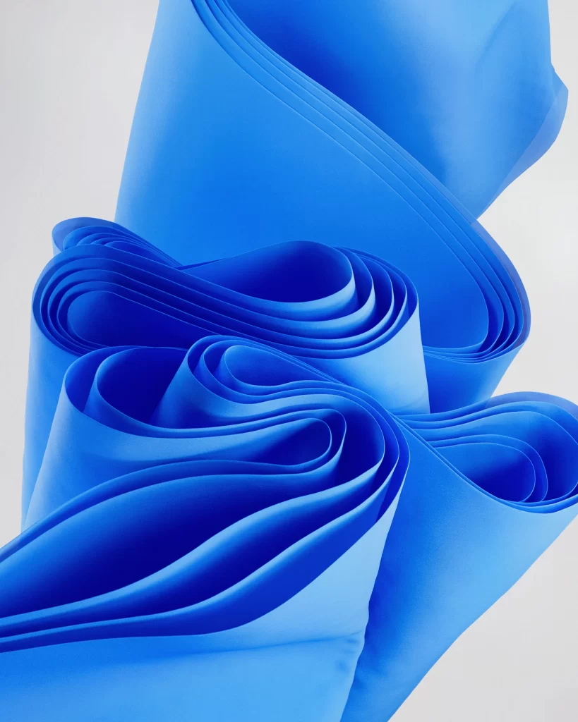 Blue Gradient Curve 3D Background