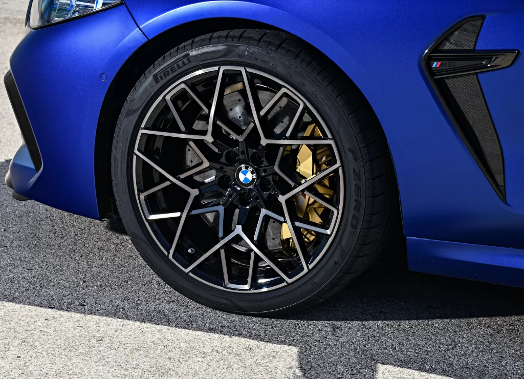 Blue BMW Sports Car Dynamic Side View