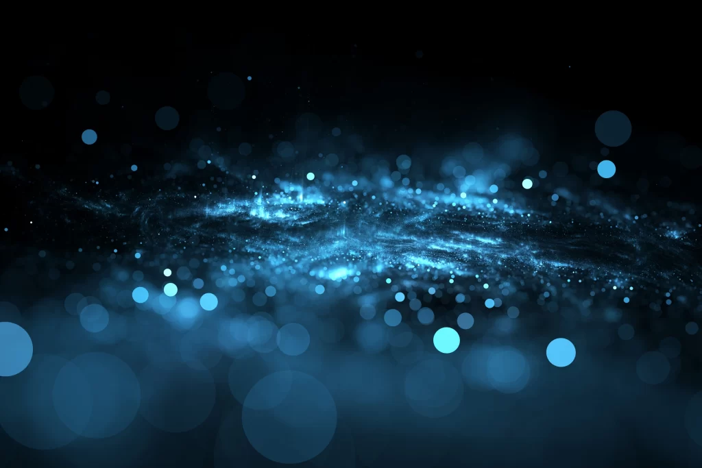 Blue Bokeh 3D Background