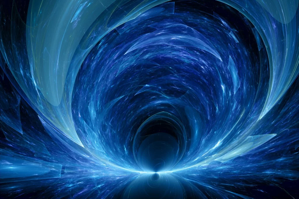 Blue Circle 3D Background