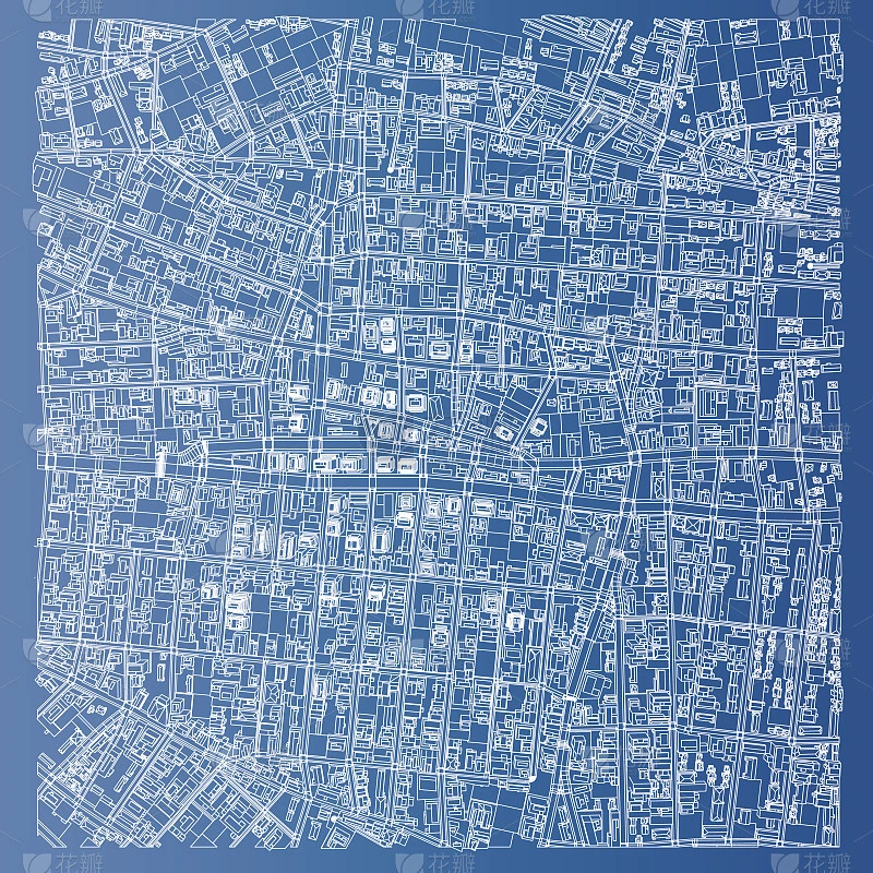 Blue Gradient Grid Geometric Background