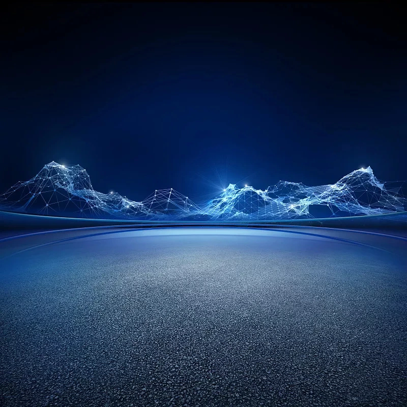 Blue Flow Mountain 3D Background