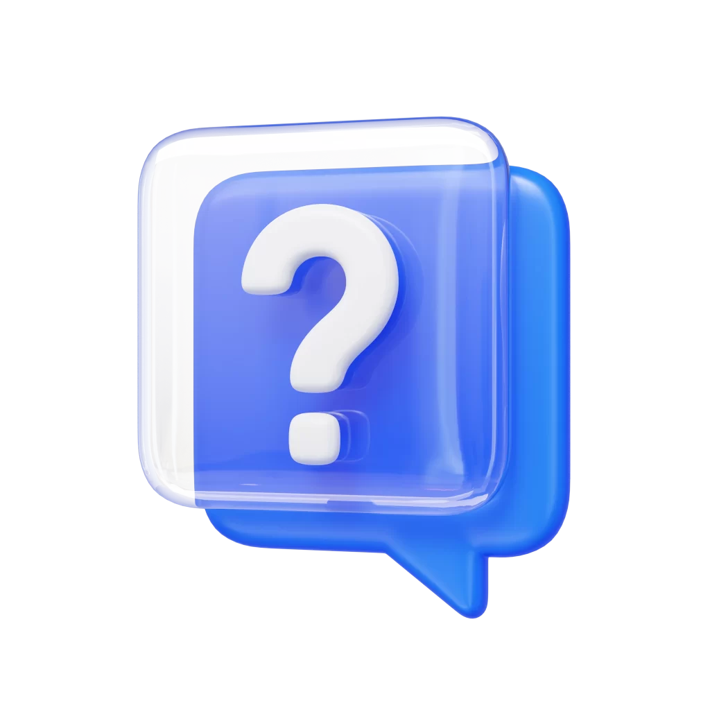 Blue Question Mark Speech Bubble 3D Icon