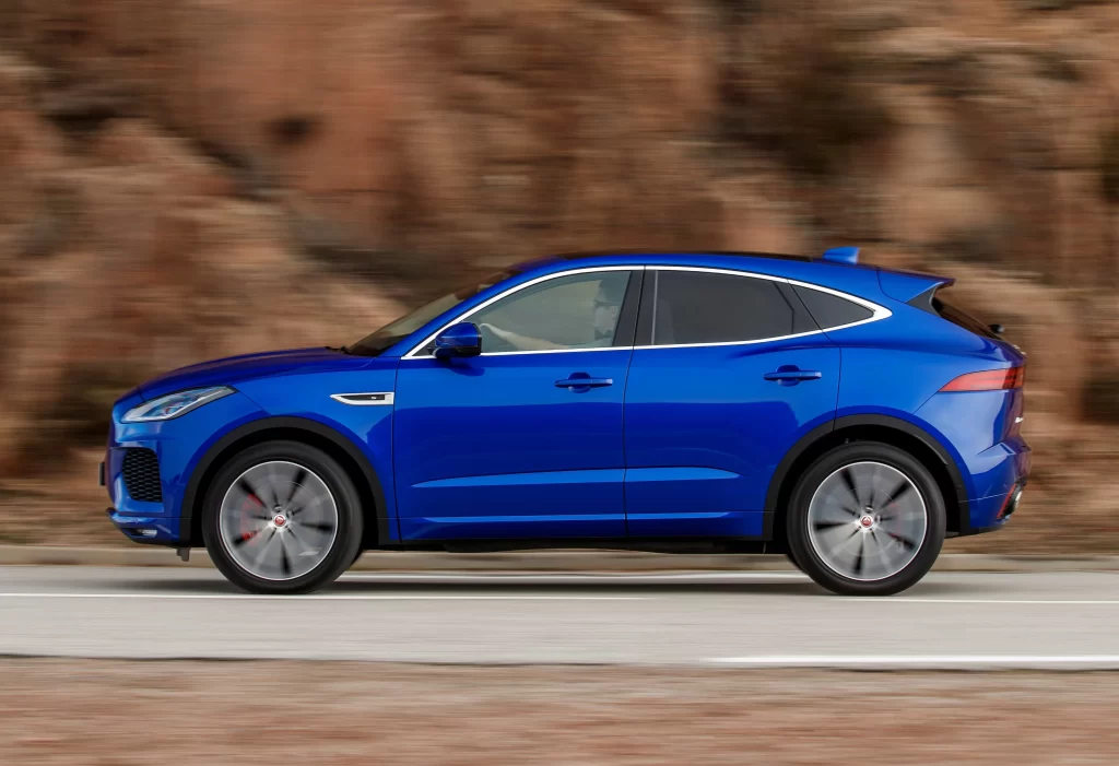 Blue SUV Road View
