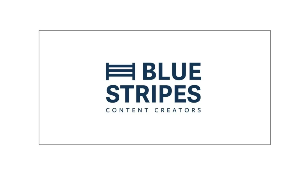 Blue Stripes Content Creators Logo