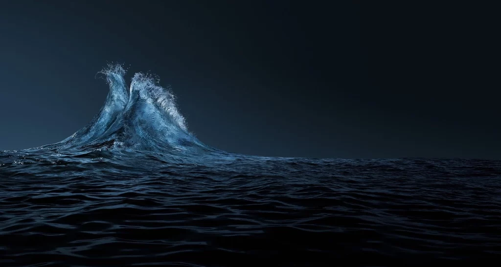 Blue Wave 3D Background
