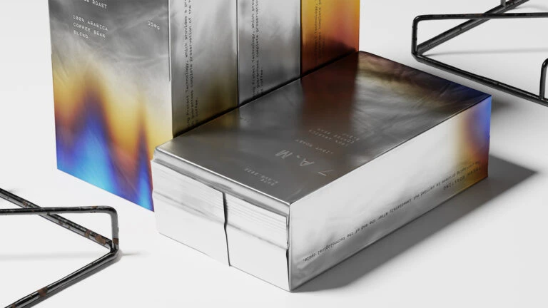 Boxed Coffee Beans With Gradient Design Box