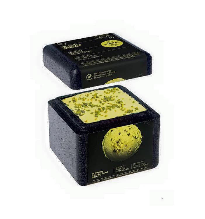 Boxed Ice Cream With Pistachio Topping Box