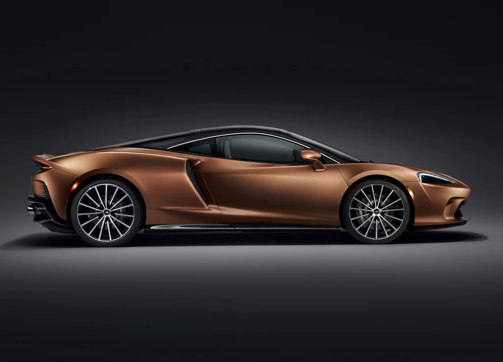 McLaren Bronze Sports Car Side View
