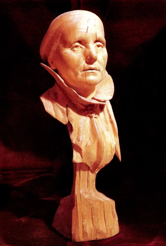 Light Brown Wood Sculpture