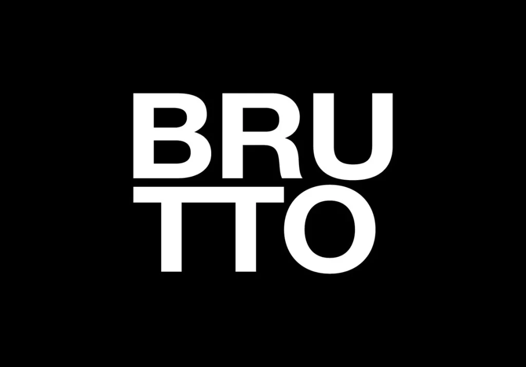 Brutto Split Wordmark Logo