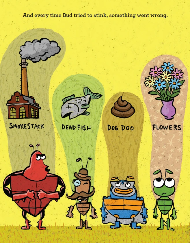 Bud the Stinkbug Unstinky Book Spread