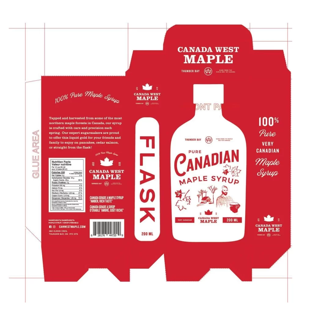 Canada West Maple Flask Red