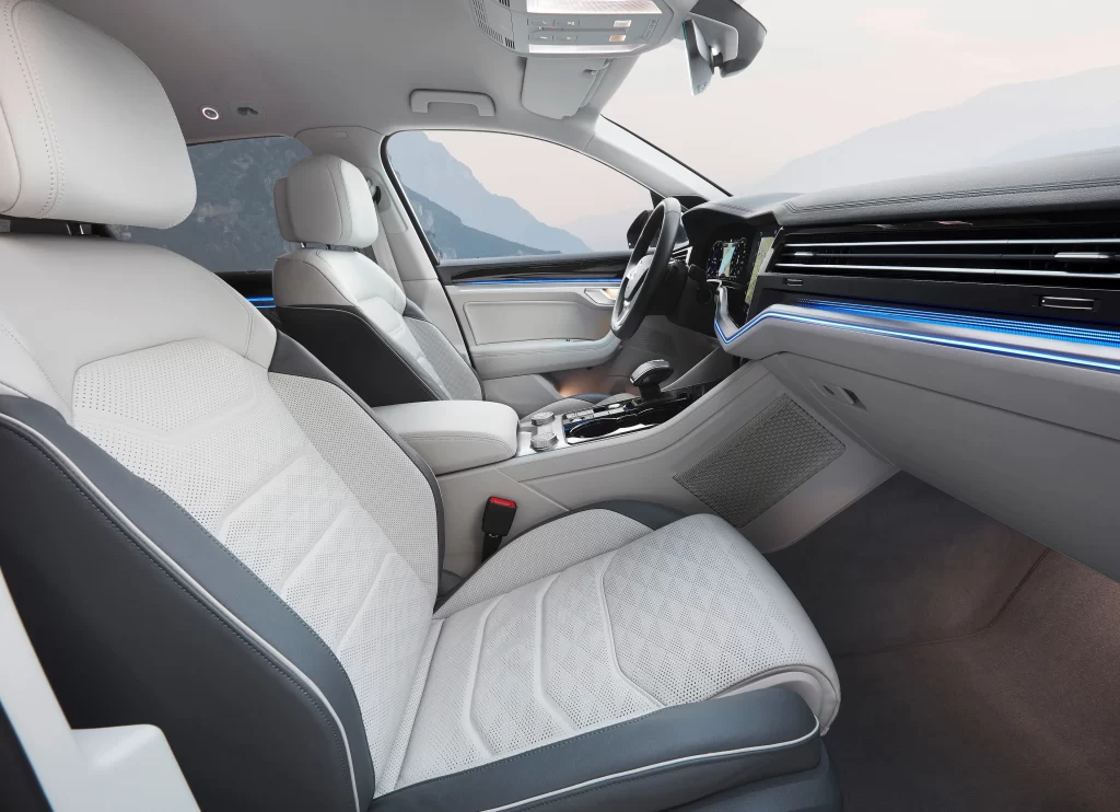 Car Interior Front Seats Dashboard View