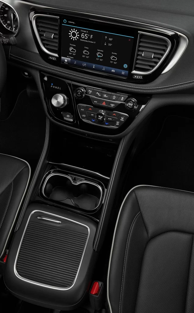 Car Center Console Screen Detail Photography