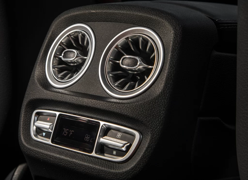 Car Dashboard Air Vents Close Up Detail