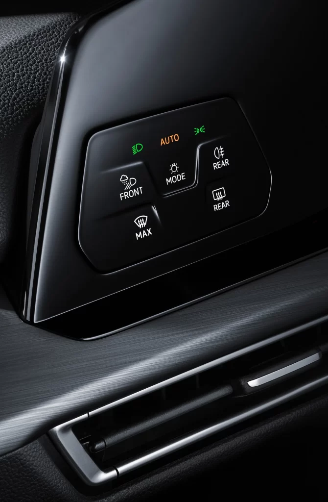 Car Interior Control Panel Button Detail