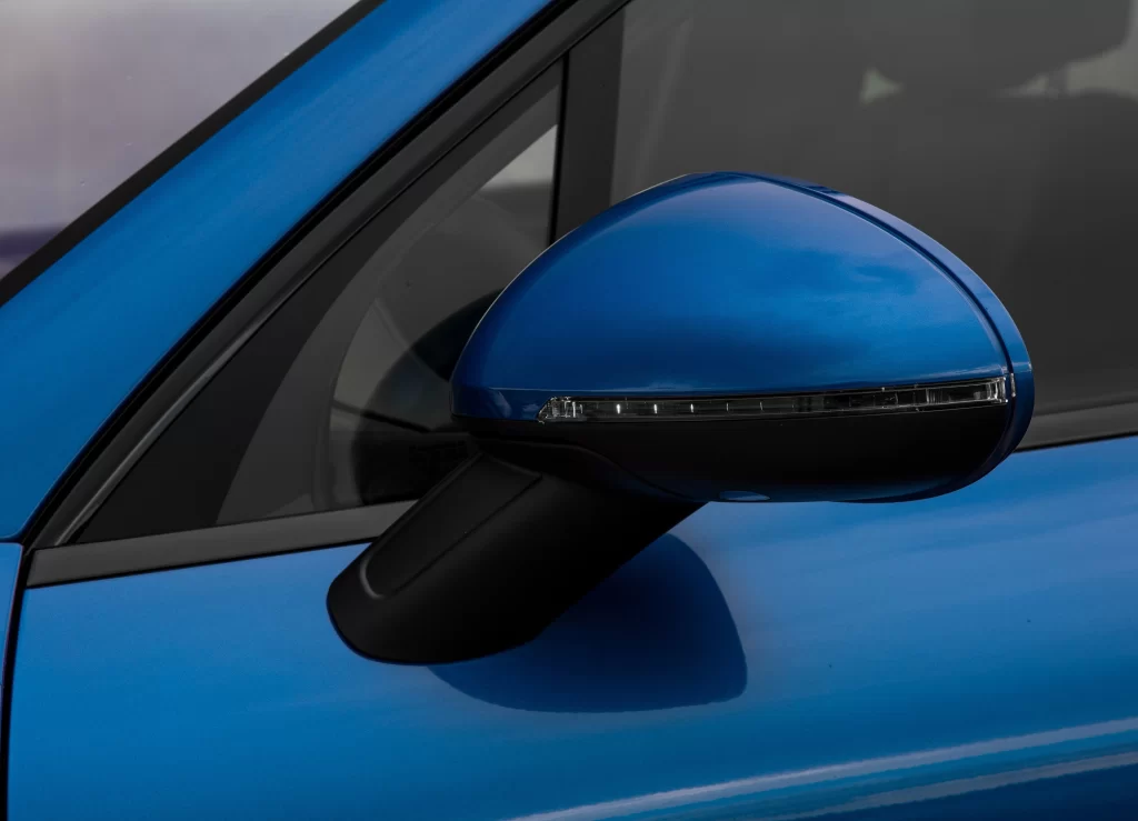 Car Side Mirror Blue Detail Photography