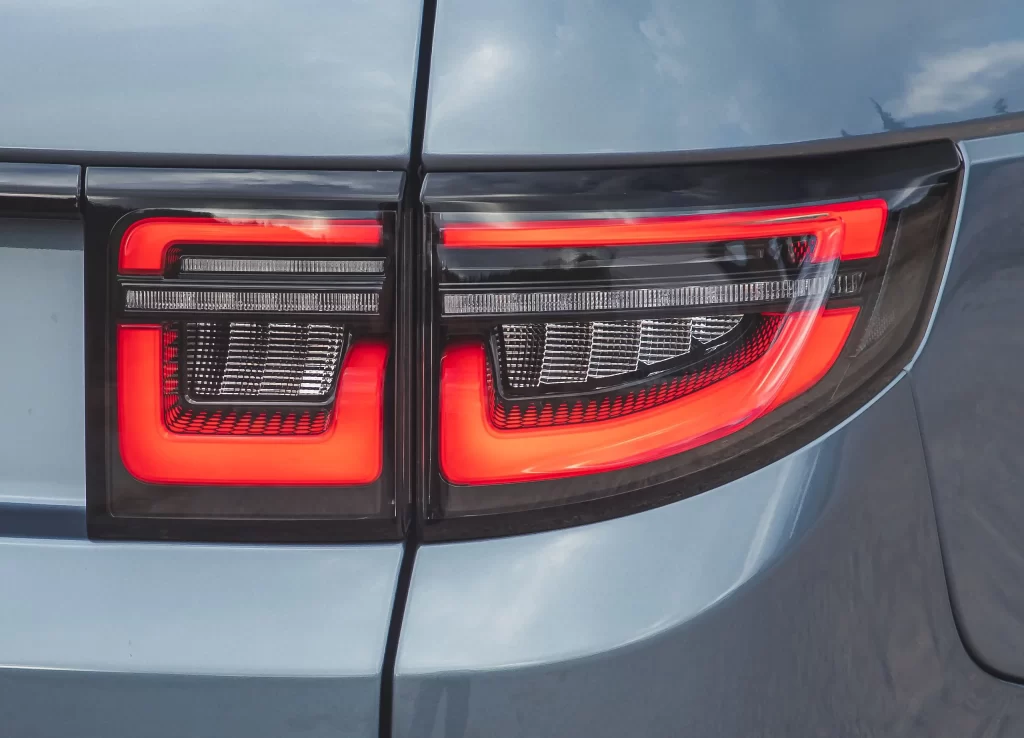 Silver Car Taillight Close Up