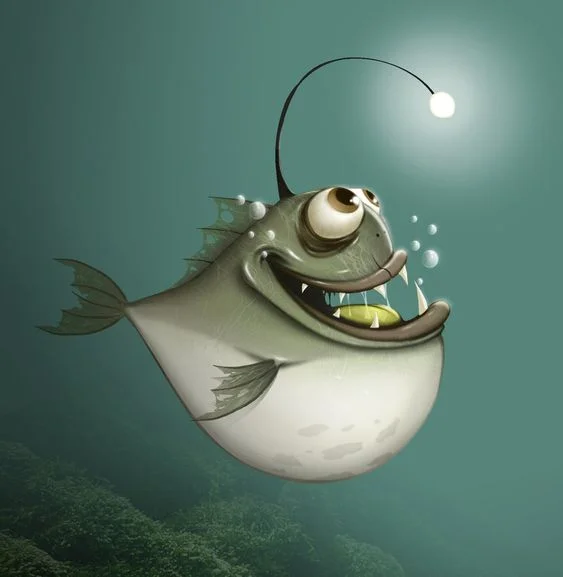 Cartoon Anglerfish Illustration Reference