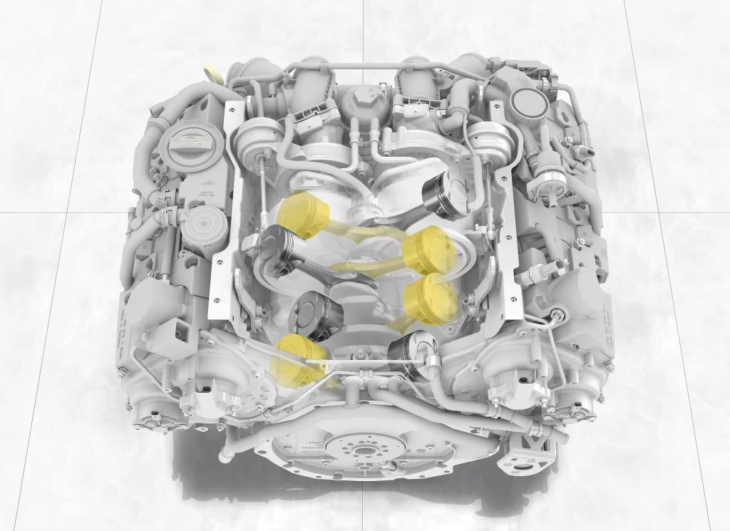 Castrol Engine Component Top View Photography
