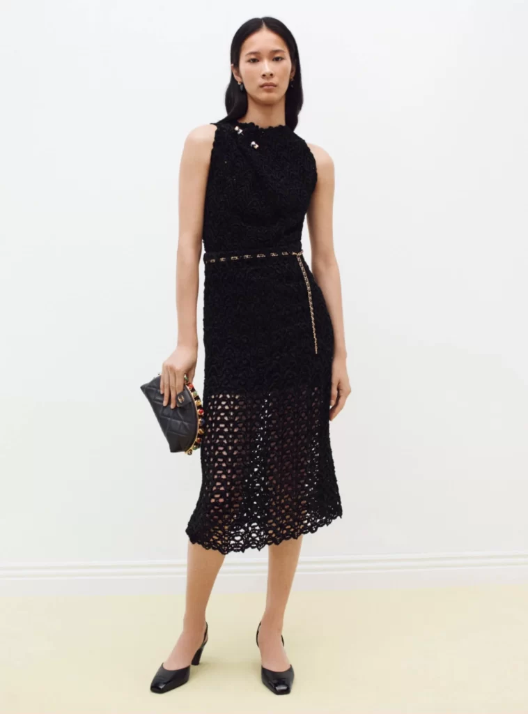 Chanel Fall Winter 2026 Pre Collection Look 70 Long Dress Black Runway Photography