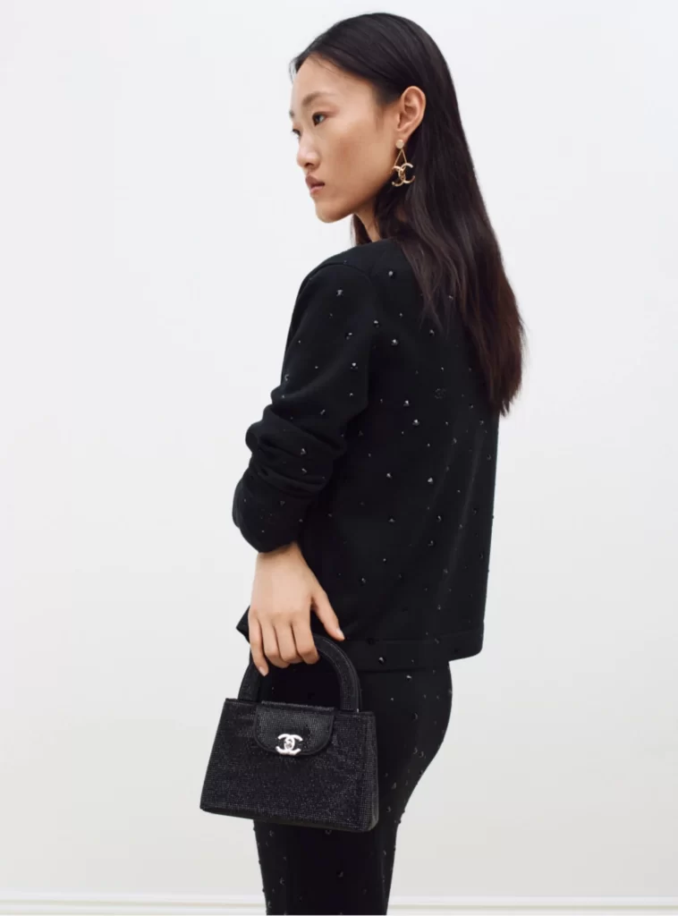Chanel Fall Winter 2026 Pre Collection Look 75 Long Dress Black Runway Photography