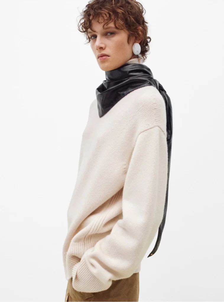 Chanel Fall Winter 2026 Pre Collection Look 2 Top and Trousers Beige and Brown Runway Photography