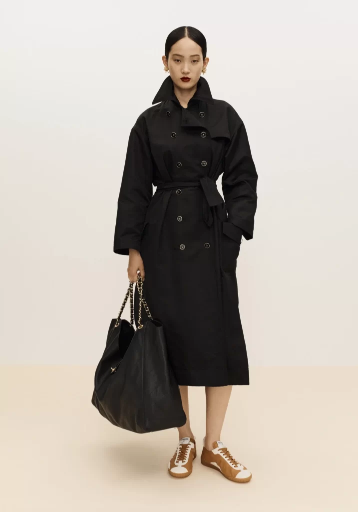 Chanel Spring Summer 2026 Pre Collection Look 75 Coat Black Runway Photography