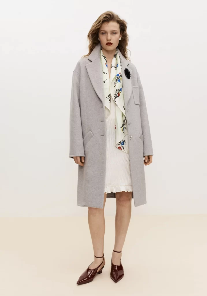 Chanel Spring Summer 2026 Pre Collection Look 72 Jacket and Skirt Grey and White Runway Photography