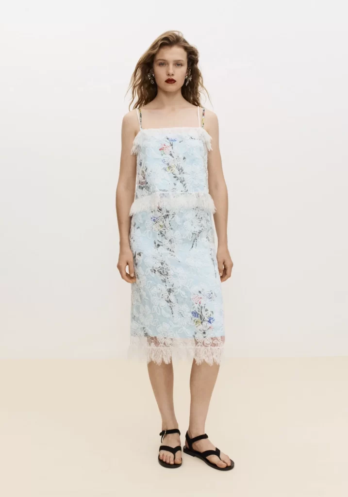 Chanel Spring Summer 2026 Pre Collection Look 14 Long Dress Blue and White Runway Photography
