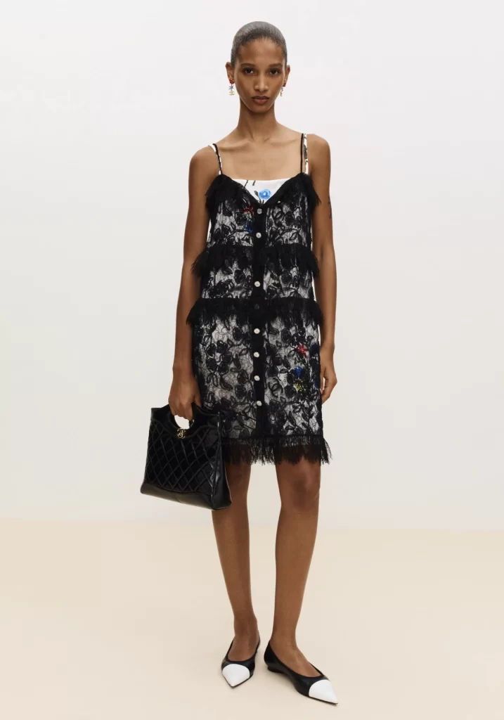 Chanel Spring Summer 2026 Pre Collection Look 37 Long Dress Black and White Runway Photography