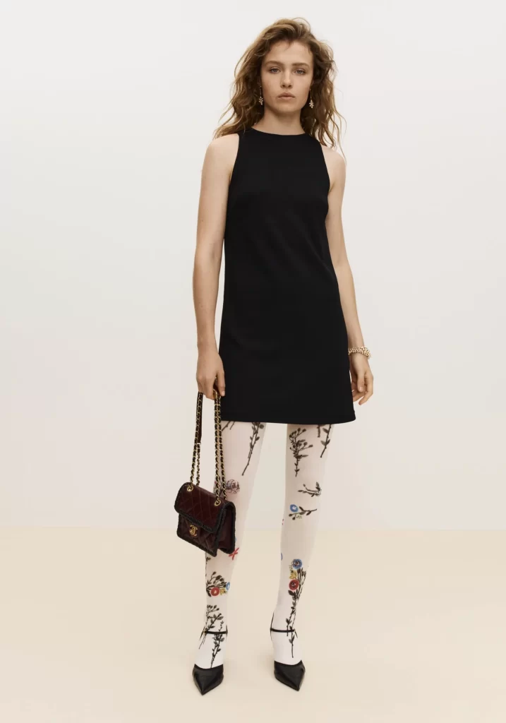 Chanel Spring Summer 2026 Pre Collection Look 5 Long Dress Black and White Runway Photography