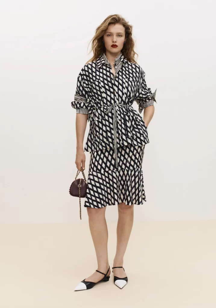 Chanel Spring Summer 2026 Pre Collection Look 58 Long Dress Black and White Runway Photography