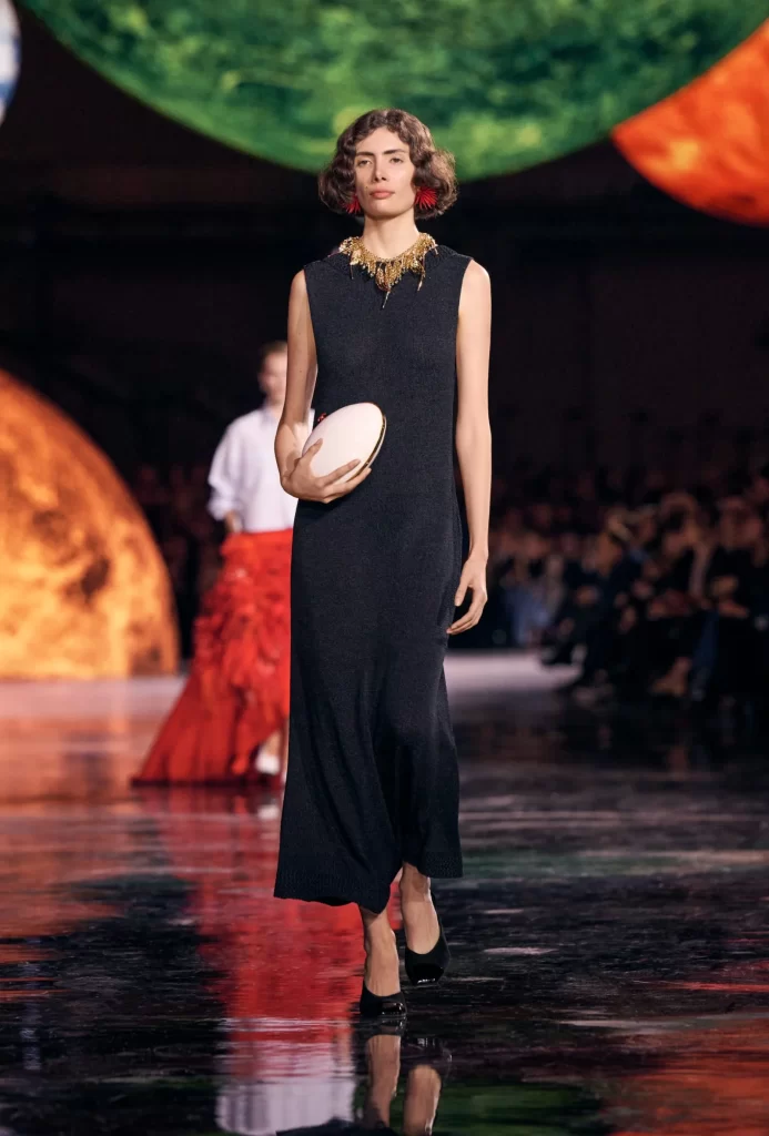 Chanel Spring Summer 2026 Look 19 Long Dress Black and Gold Runway Photography