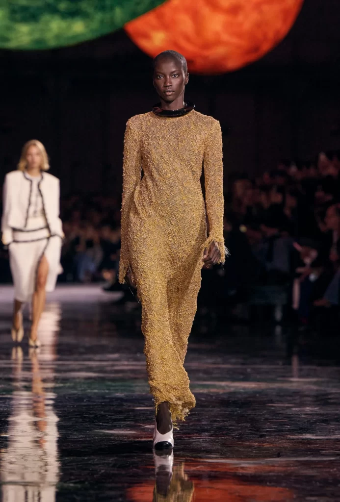 Chanel Spring Summer 2026 Look 37 Long Dress Gold Runway Photography