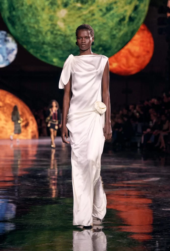Chanel Spring Summer 2026 Look 52 Long Dress White Runway Photography