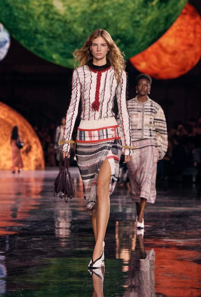 Chanel Spring Summer 2026 Look 69 Top and Skirt White and Red Runway Photography