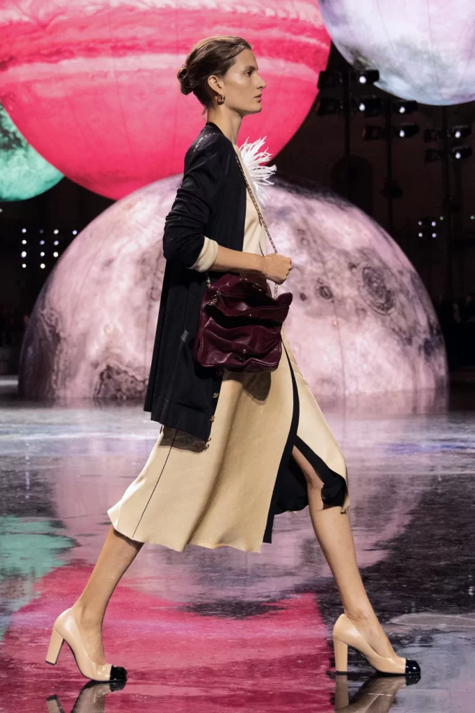 Chanel Spring Summer 2026 Look 6 Top and Skirt Beige and Black Alternate Runway Photography